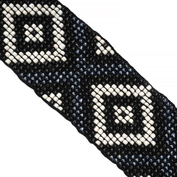 Southwestern Beaded Black and White Belt main image 5